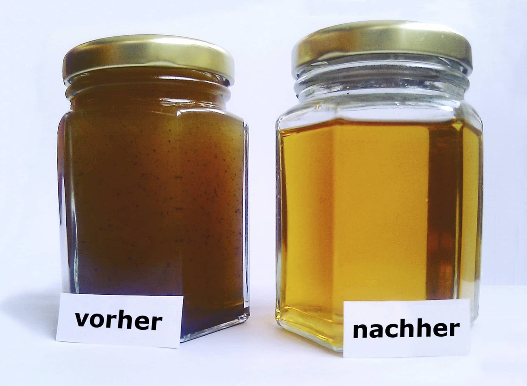 Oel vorher und nachher